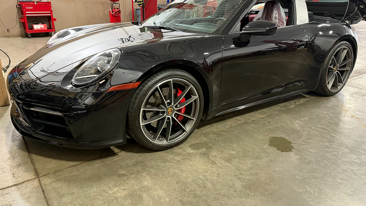 Porsche inside Nelson's Automotive shop